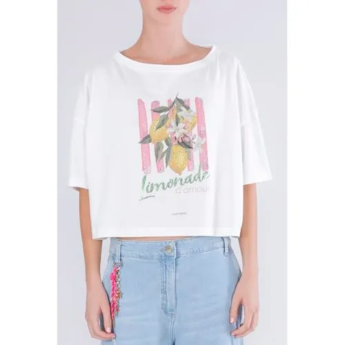 CafèNoir T-Shirt Limonade d'amour Donna off White M