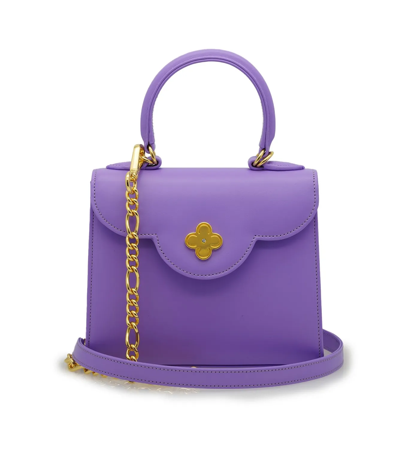 Cardinal Milano First Lady Small borsa pelle malva liscia