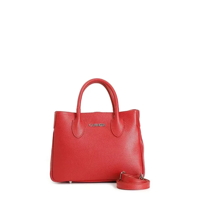 CafèNoir Bauletto in Pelle Donna Rosso Chiusura Zip