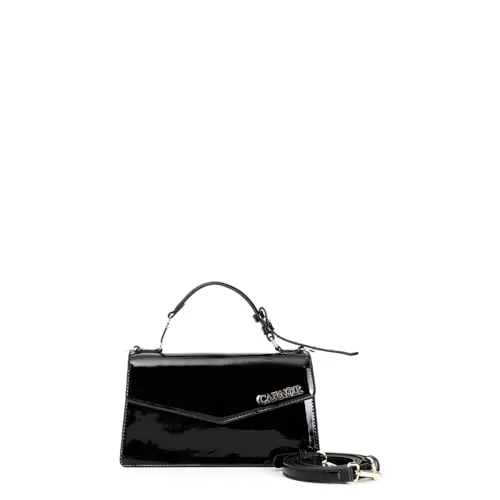 CafèNoir minibag donna vernice nera tracolla strass