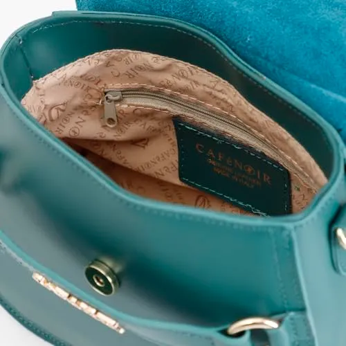 CafèNoir Pattina Pelle Tracolla Borsa Verde