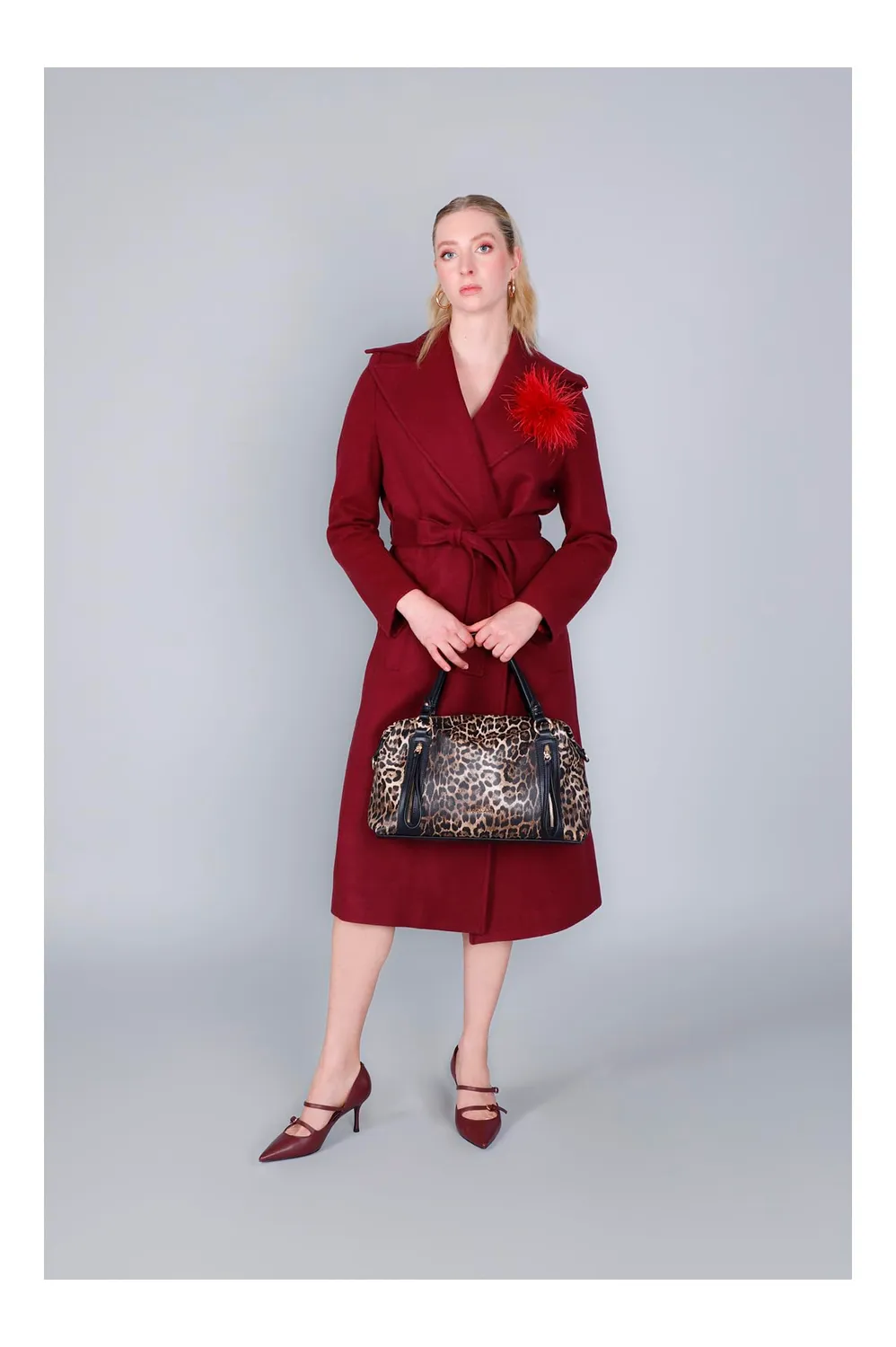 CafèNoir Bauletto Stampa Leopardo Animalier Zip Laterali