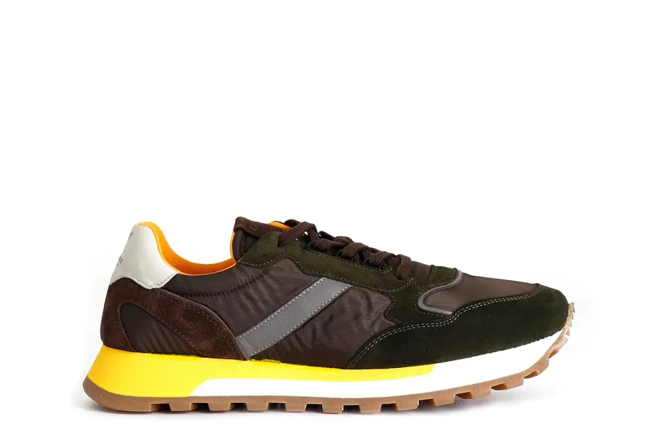 CafèNoir Sneakers Uomo in Pelle Multi Militare 40 EU