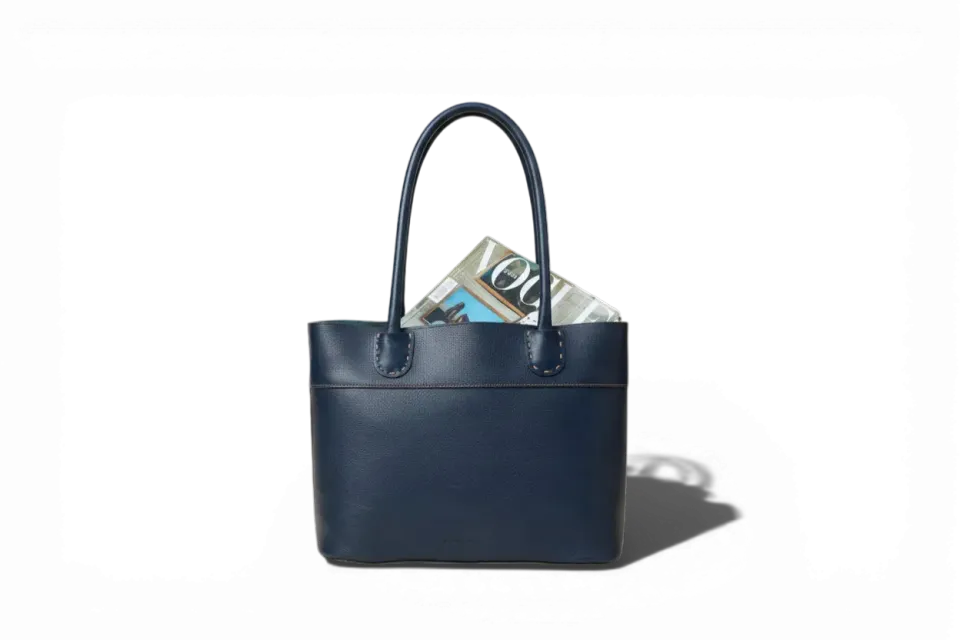 Aigin Milano Handmade Tote Borsa Pelle Miele Divisorio