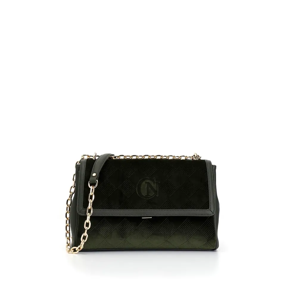 CafèNoir C3IC0501 Borsa a Spalla Velluto Verde