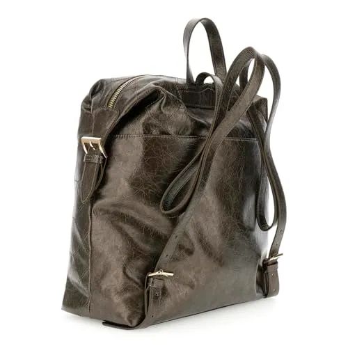 CafèNoir Zaino Metallizzato Bronzo con Ricamo