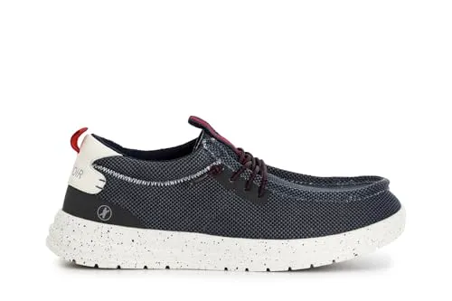 CafèNoir Scarpe Barca Uomo in Canvas Soletta in Pelle