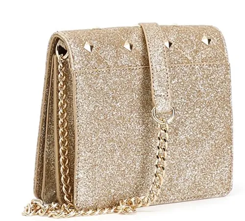 CafèNoir C3BE0503 Mini Bag Glitter Oro Borchie