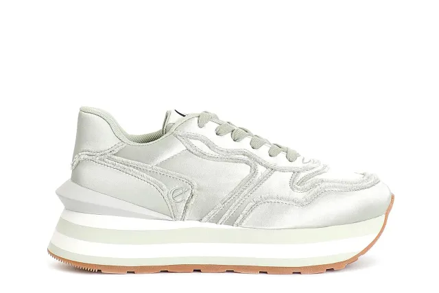 CafèNoir Sneakers Donna Tessuto Nero Sfrangiata