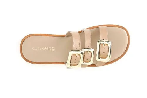 CafèNoir Ciabatta Pelle Tre Fibbie Donna Taglia 39 Nero