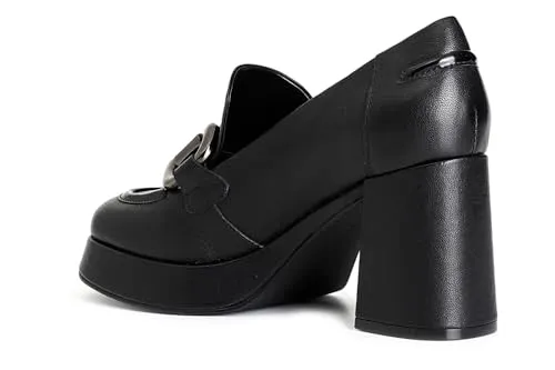 CafèNoir Mocassino Donna Nappa Morsetto Nero Tacco 80