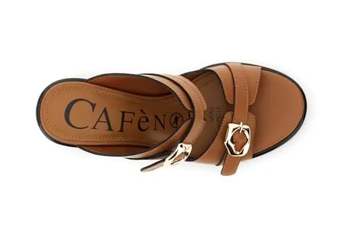 CafèNoir Frate sandali donna cuoio 38 EU tacco 6 cm