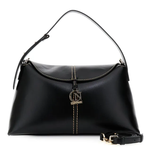 CafèNoir Borsa Sottospalla Pattina Nera Cuciture Contrasto