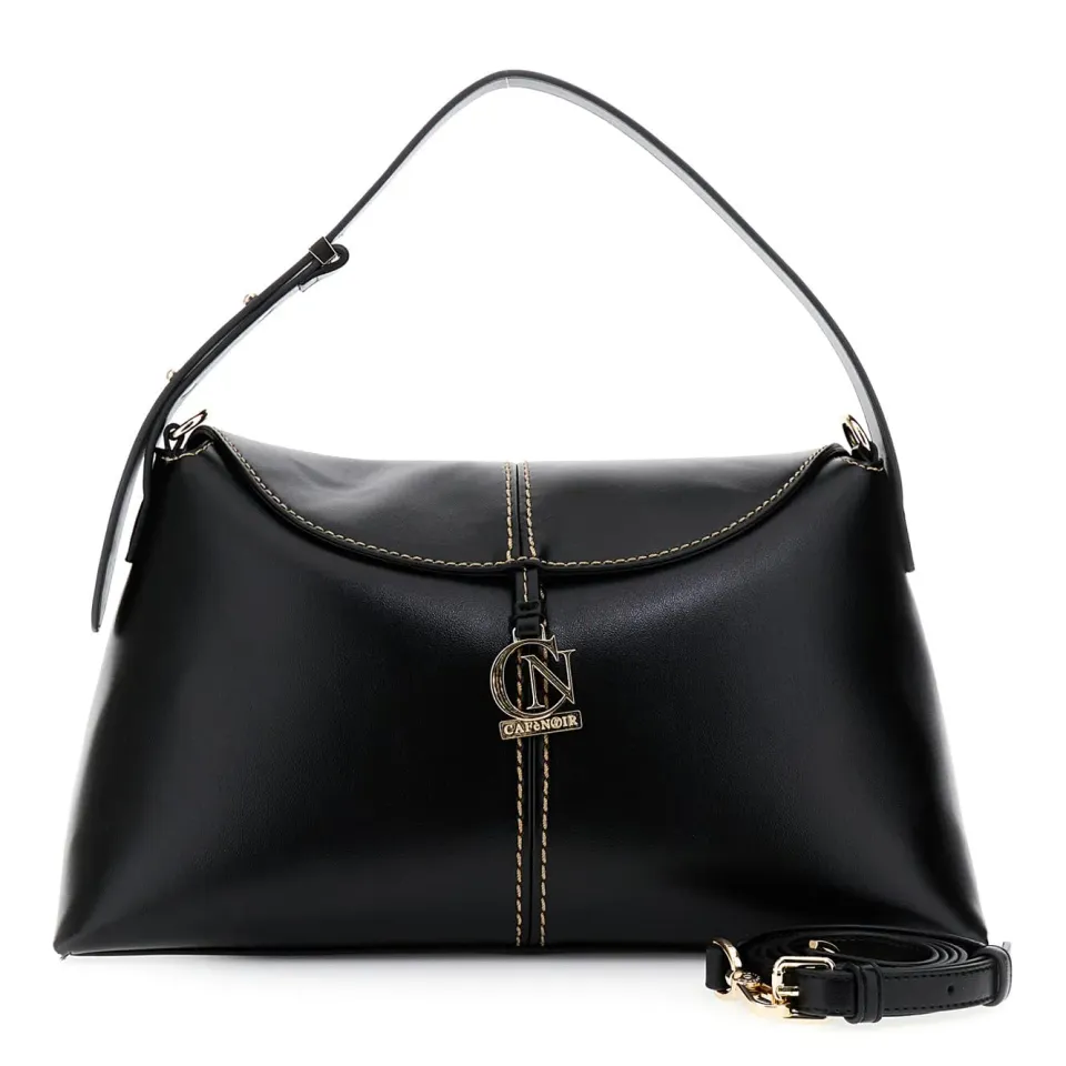 CafèNoir Borsa Sottospalla Pattina Nera Cuciture Contrasto