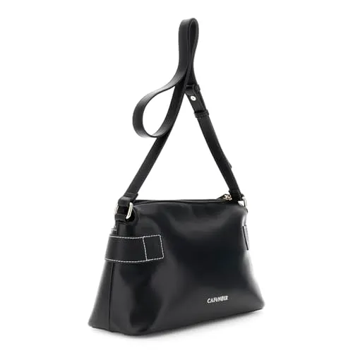 CafèNoir Tracolla Dettaglio Metallo Borsa Nera Similpelle
