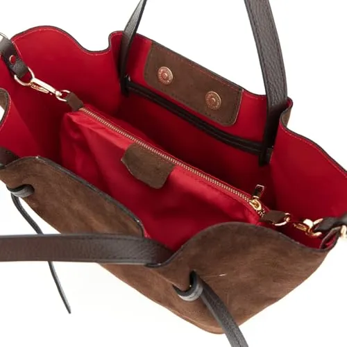 CafèNoir Tote Pelle Scamosciata Pochette Donna