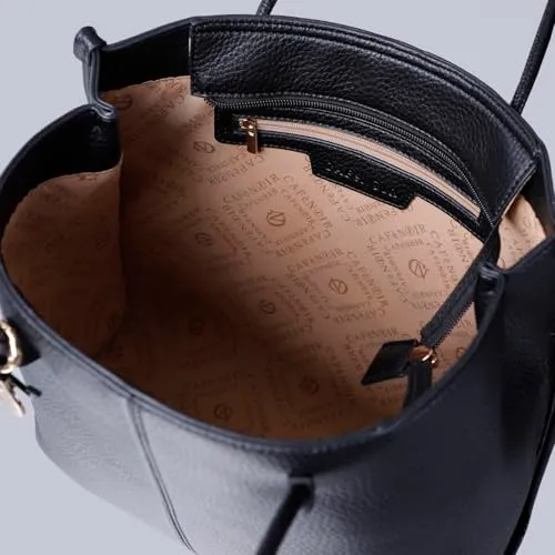 CafèNoir Tote Nera Effetto Pelle Manici Tubolari