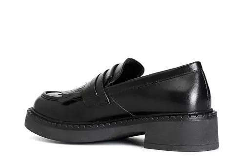 CafèNoir Mocassino Donna con Frangia Nero Tacco 50 mm