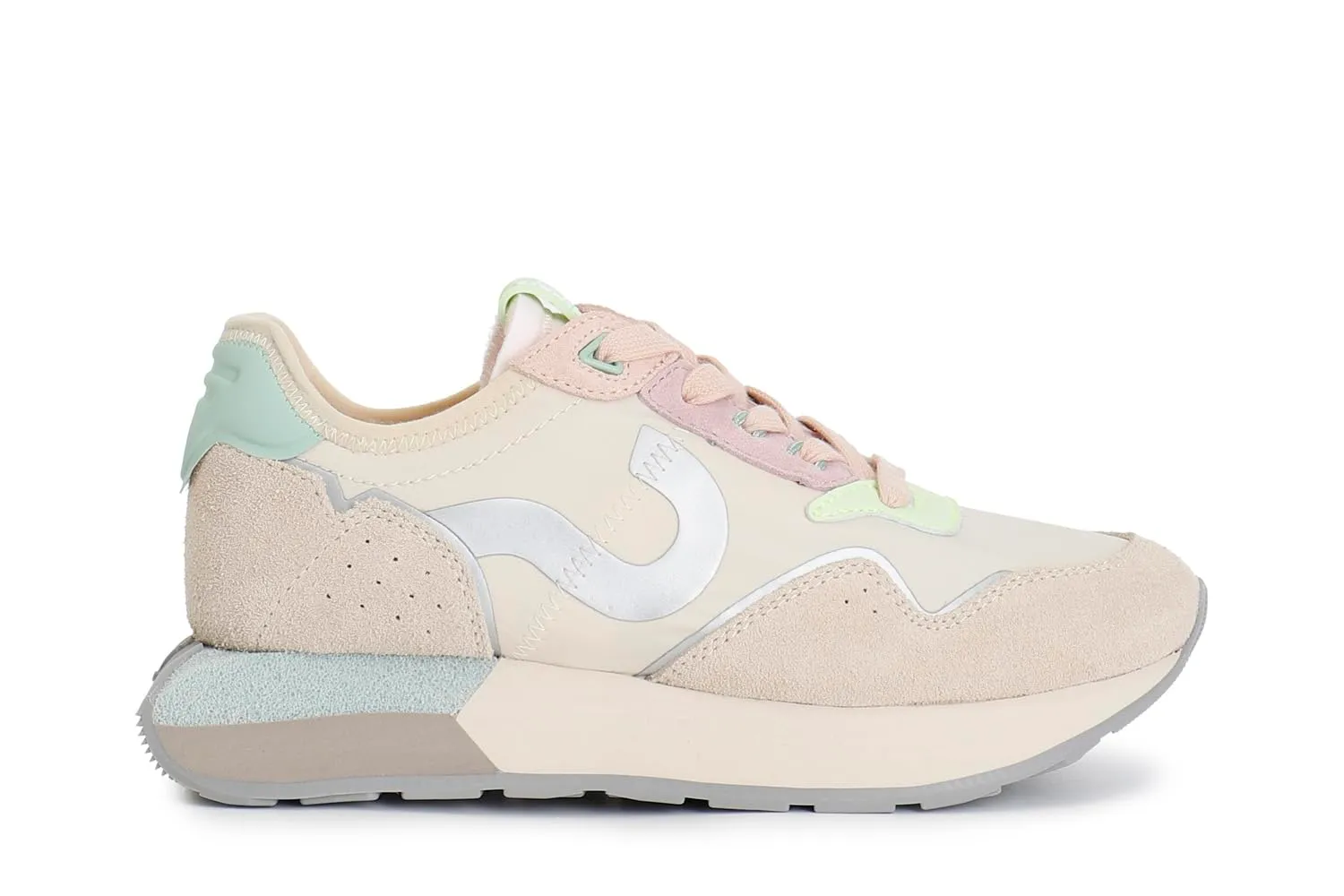 CafèNoir Running Tessuto Camoscio Donna Bianco Fuxia