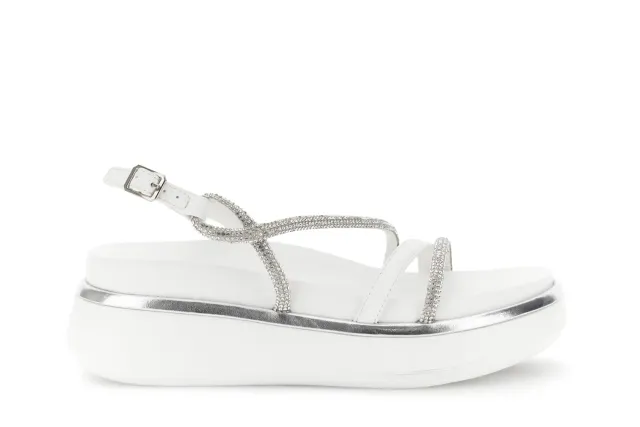CafèNoir Sandali Strass Donna Bianchi Platform