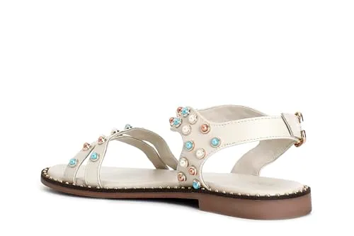 CafèNoir Gilda Sandali Donna Pelle Osso Taglia 39 Tacco 2 cm