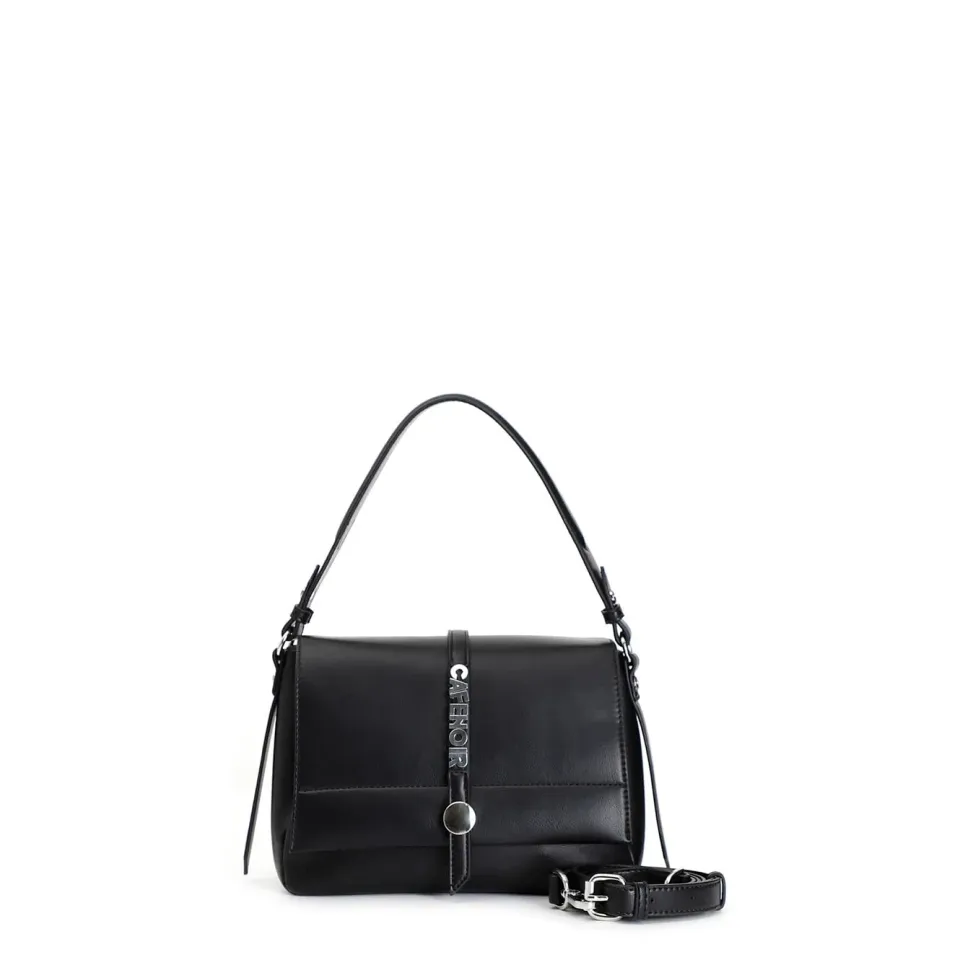 CafèNoir Pattina Lettering Borsa a Spalla Nera