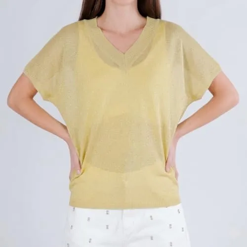 CafèNoir Maglia Aletta Filato Lurex Giallo
