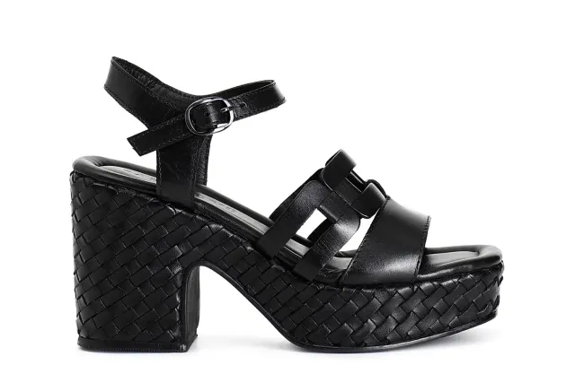 CafèNoir Gilda sandali donna pelle zeppa 8 cm