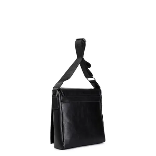 CafèNoir Borsello Patta Uomo Tracolla Nero con Zip