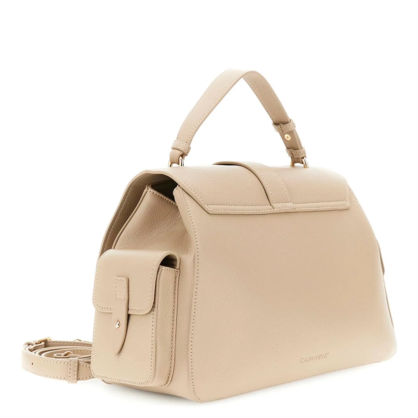 CafèNoir Borsa a Mano Pattina Taupe Effetto Grana