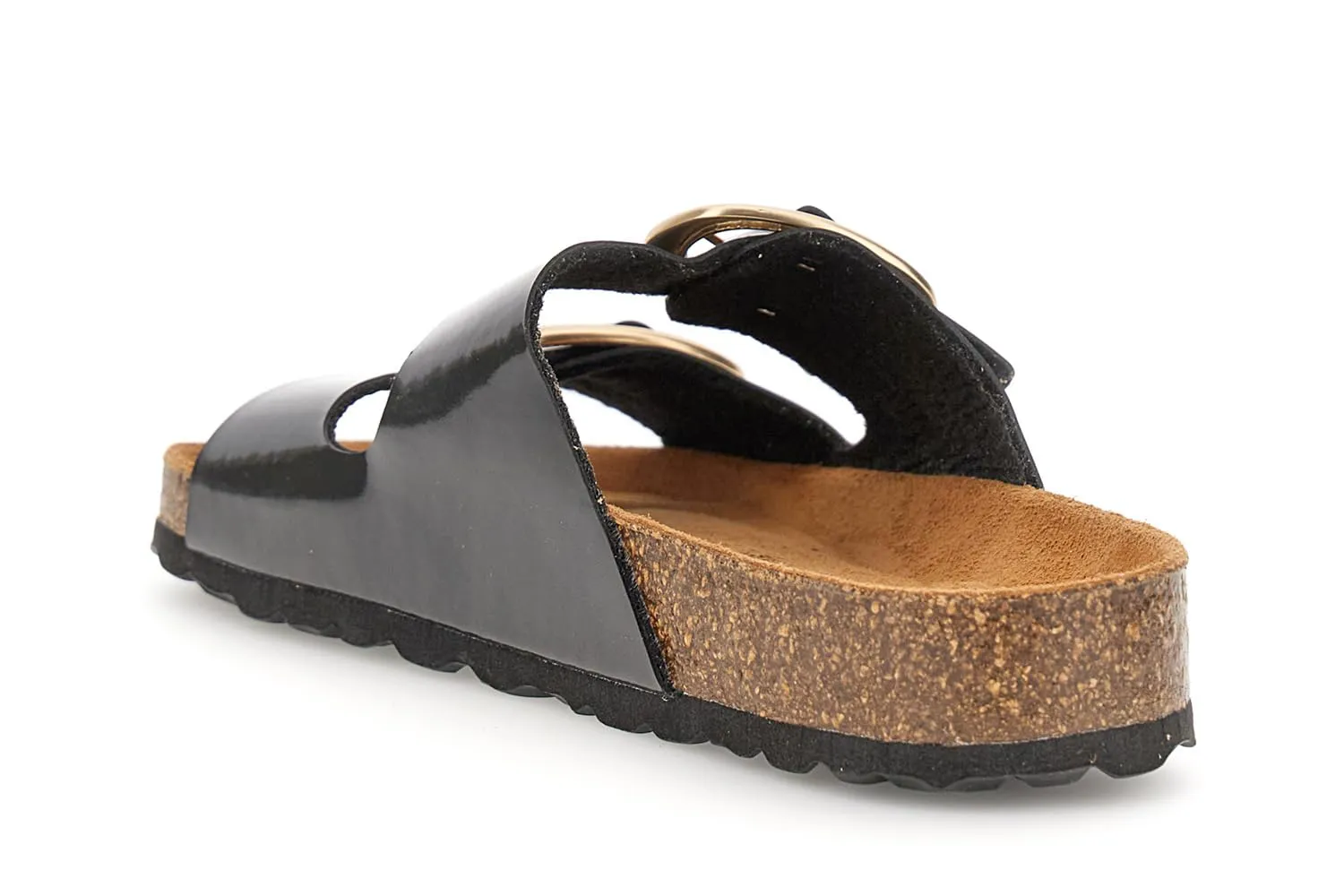 CafèNoir Sandali Ciabatta Platform Vernice Neri Doppia Fibbia 39