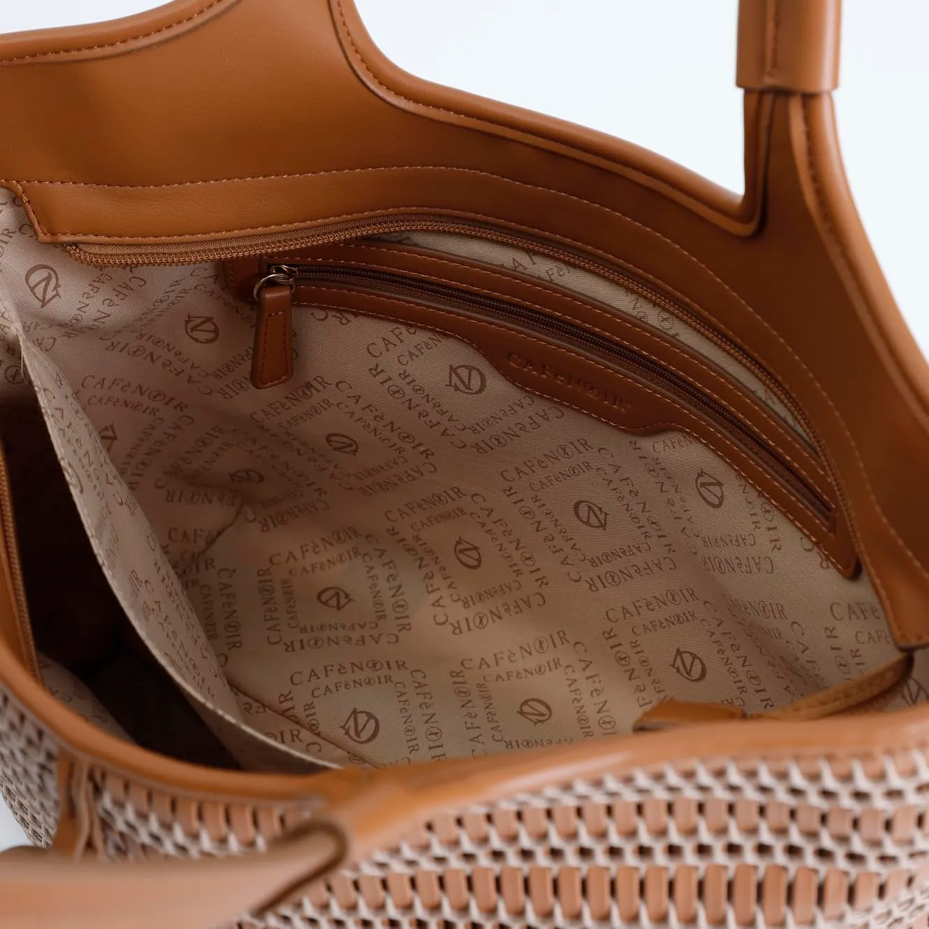 CafèNoir Shopping Cuoio Rete Intrecciata Donna