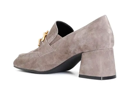 CafèNoir Mocassino Donna Camoscio Tacco 60 Taupe 38