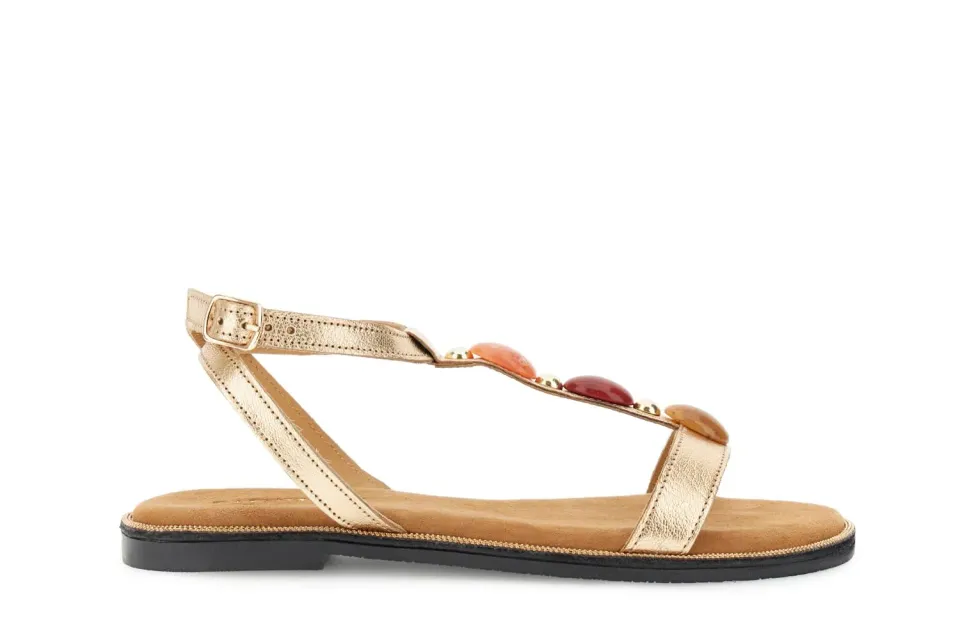 CafèNoir Sandali a T Pelle Pietre Donna 39 tacco 2,5 cm