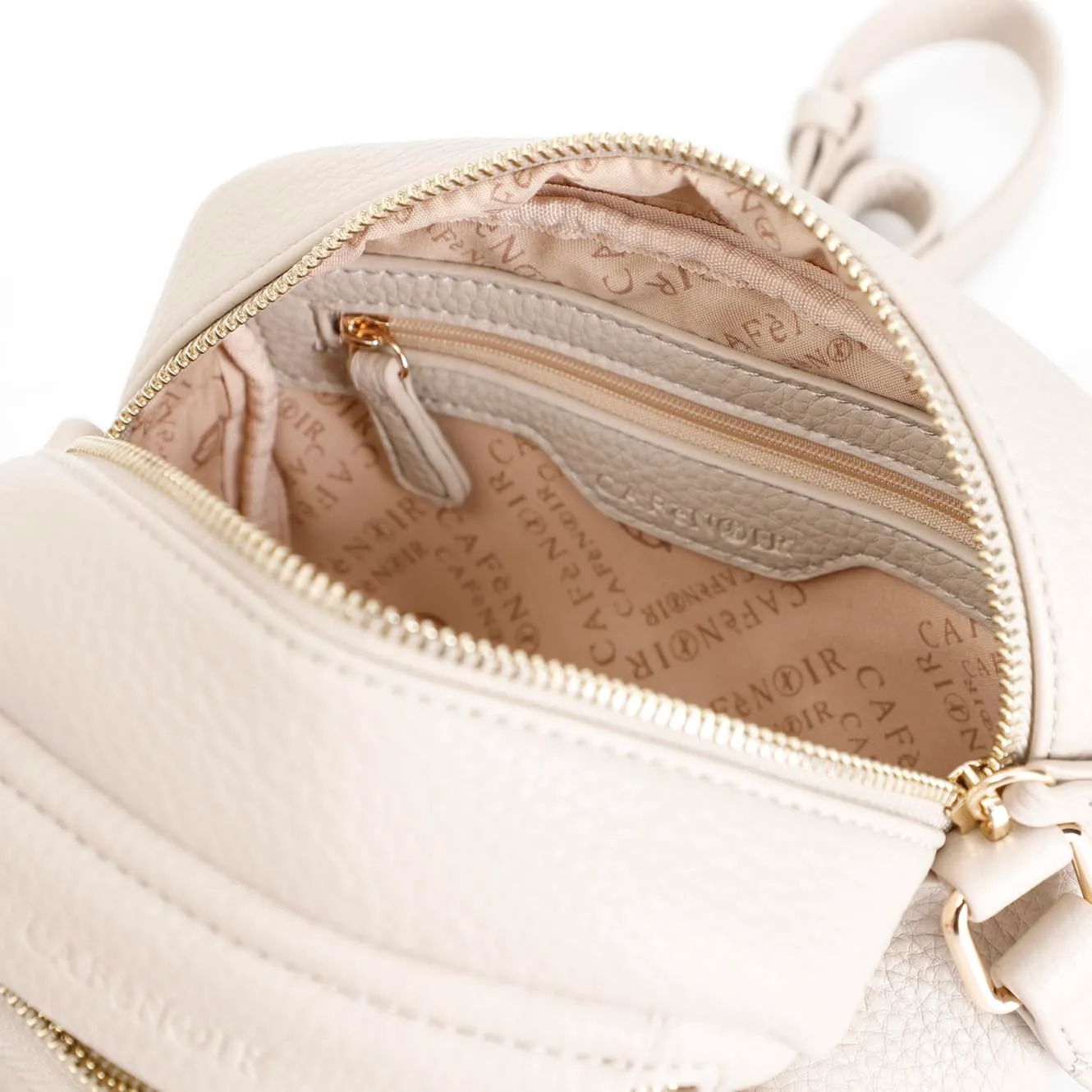 CafèNoir Camera Bag Beige con Charm Metallo