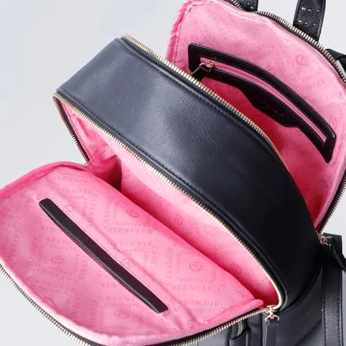 CafèNoir Zaino Donna Nero Borchie Doppia Zip