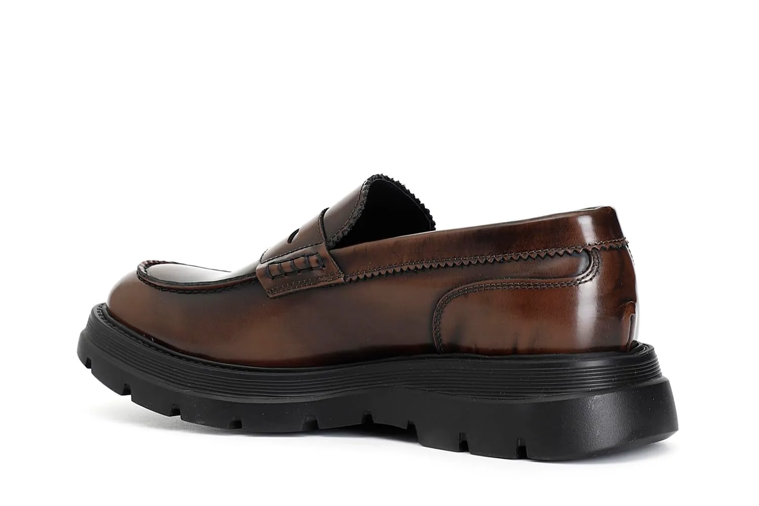 CafèNoir Mocassino Pelle Spazzolata mocassino uomo nero