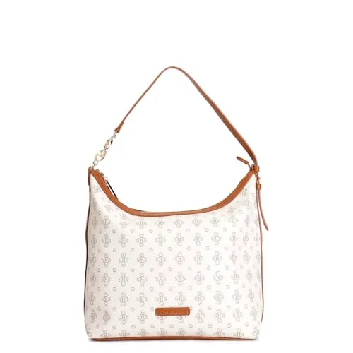 CafèNoir Borsa a Spalla Saffiano Monogram Cuoio