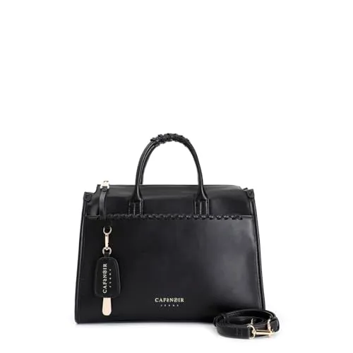 CafèNoir Tote Manici Intrecciati Nera Charm