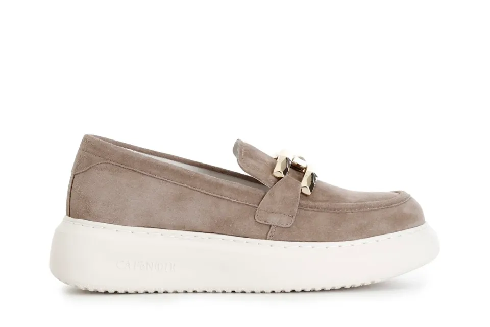 CafèNoir Mocassino Donna in Camoscio Taupe 39 EU Morsetto
