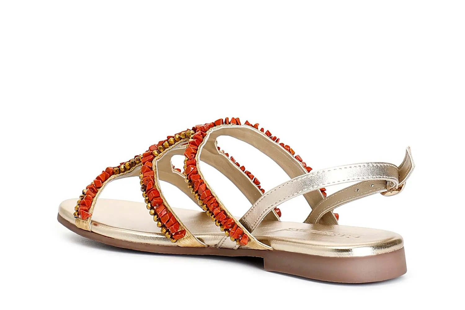 CafèNoir Sandali Strass Multi Corallo 39 EU tacco basso