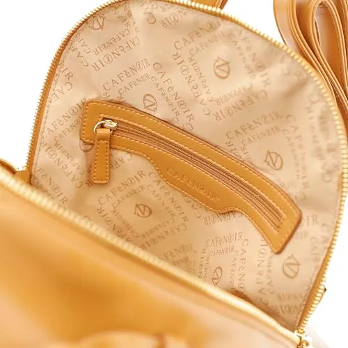 CafèNoir zaino donna tasche laterali manico intrecciato cuoio