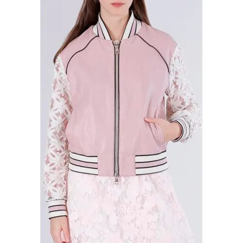 CafèNoir Bomber Similpelle Pizzo Rosa 40-46