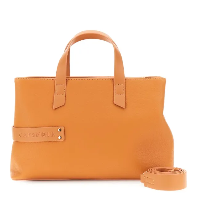 CafèNoir Borsa Mano Effetto Pelle Arancio Grana