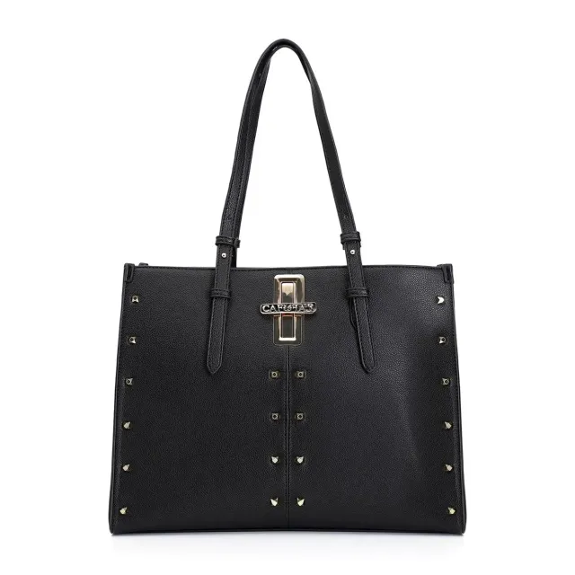 CafèNoir Shopping Donna Ecopelle Nero Borchie