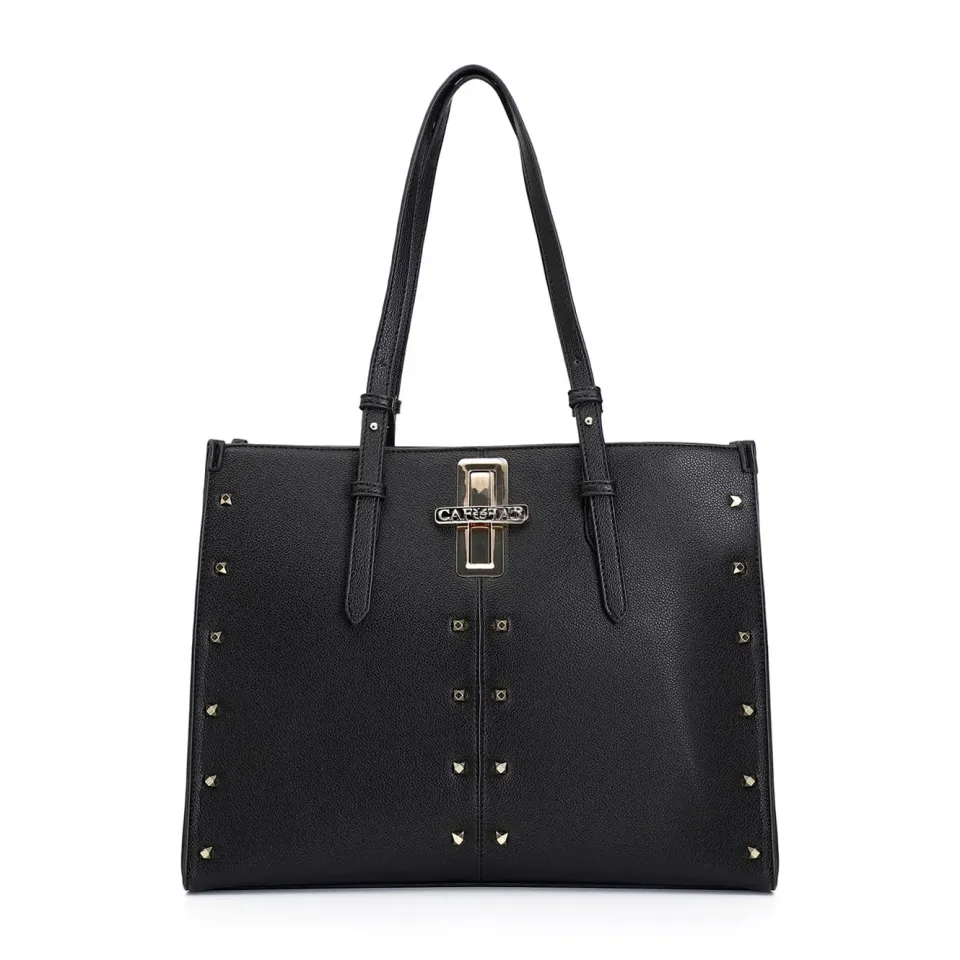 CafèNoir Shopping Donna Ecopelle Nero Borchie
