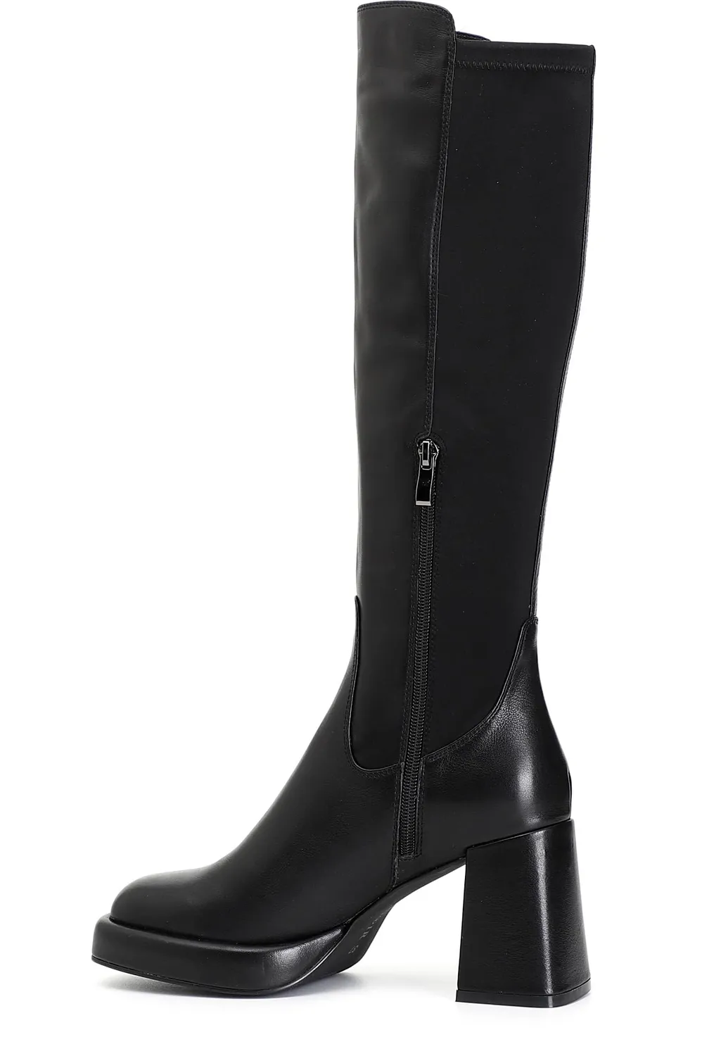 CafèNoir Stivali Donna Pelle Stretch Nero Tacco 80mm