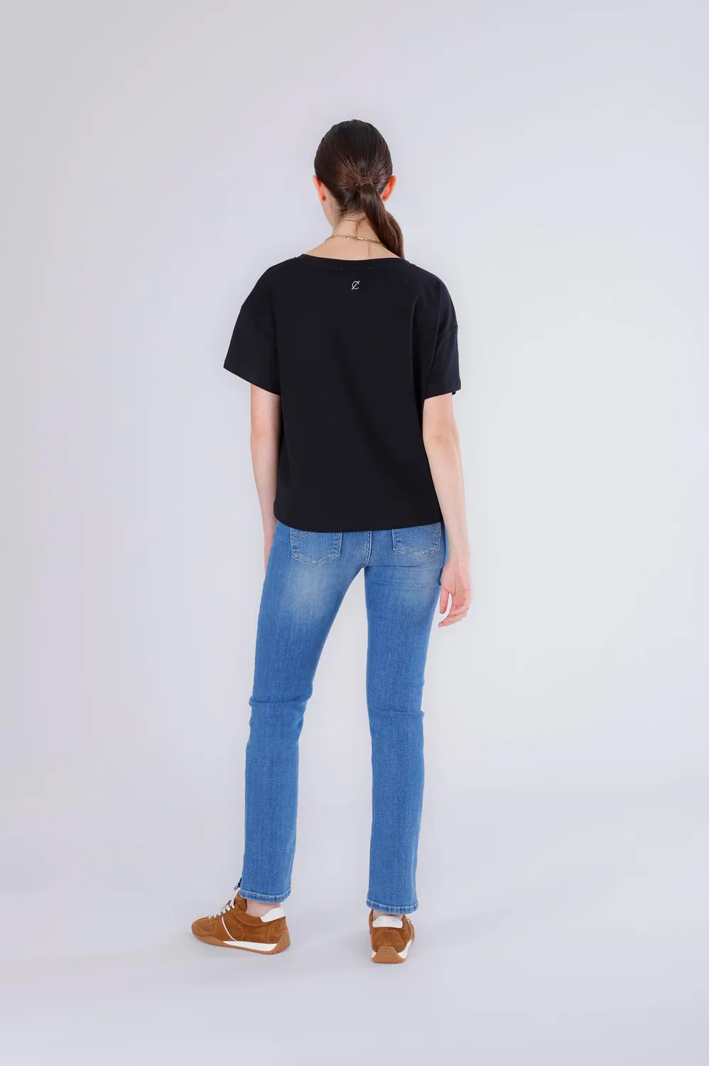 CafèNoir Fragole T-Shirt Donna Nera Taglia M Cotone