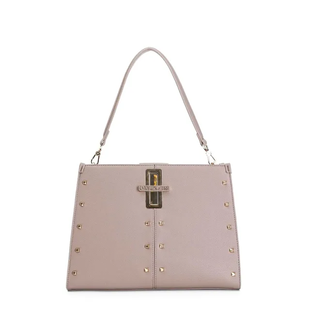 CafèNoir Sacca Borchie Sfaccettate sacca donna beige