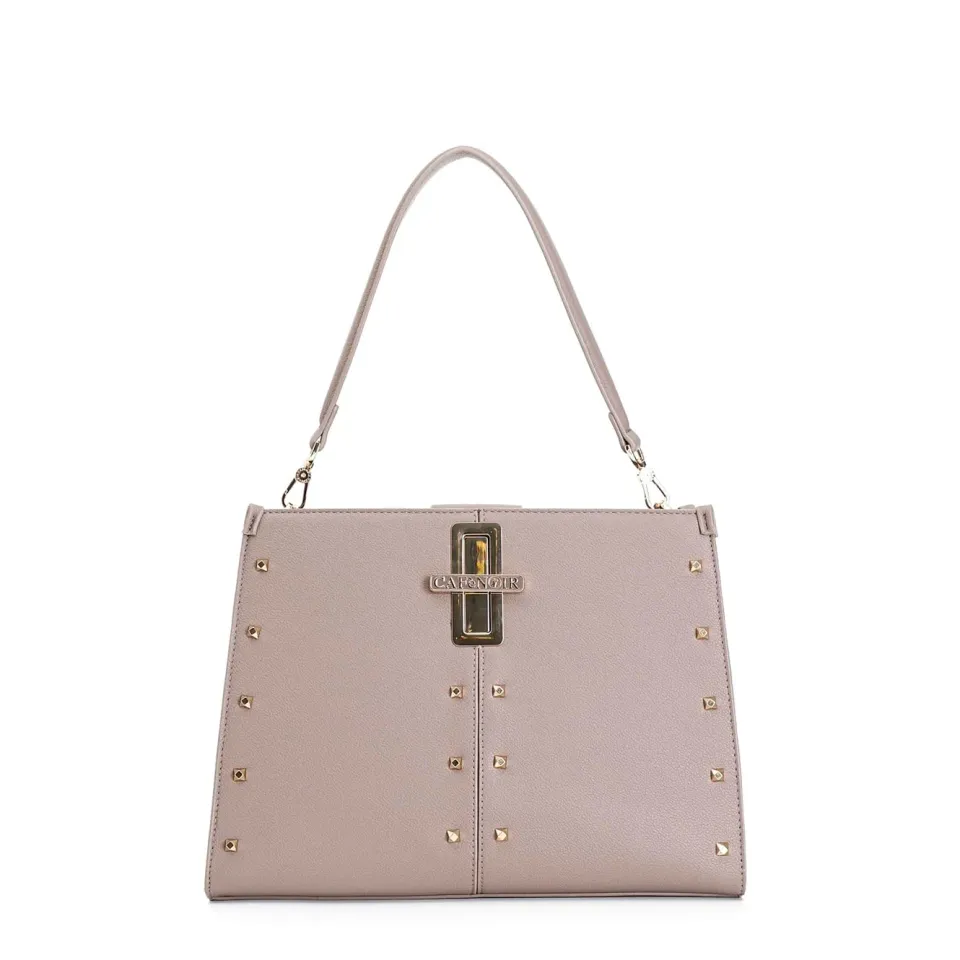 CafèNoir Sacca Borchie Sfaccettate sacca donna beige